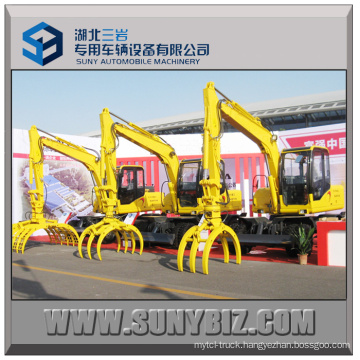 Wheeled Sugar Cane Loader 7.8t Sugarcane Excavator